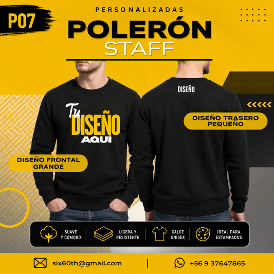 P07 Polerón Clásico Unisex Personalizado 280 g | Six60th