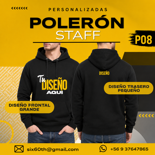 P08 Polerón con Capucha Personalizado 280 g | Six60th