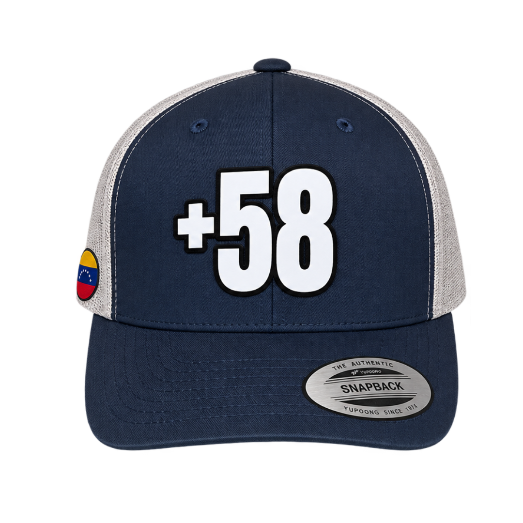 Gorra venezolana +58 con diseño premium Six60th
