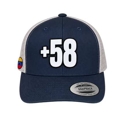 Gorra venezolana +58 con diseño premium Six60th