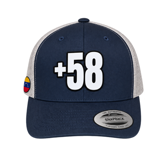 Gorra venezolana +58 con diseño premium Six60th