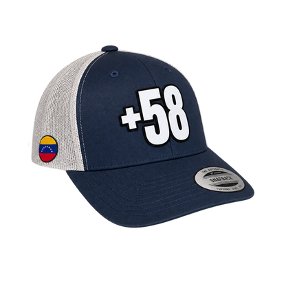 Gorra venezolana +58 con diseño premium Six60th