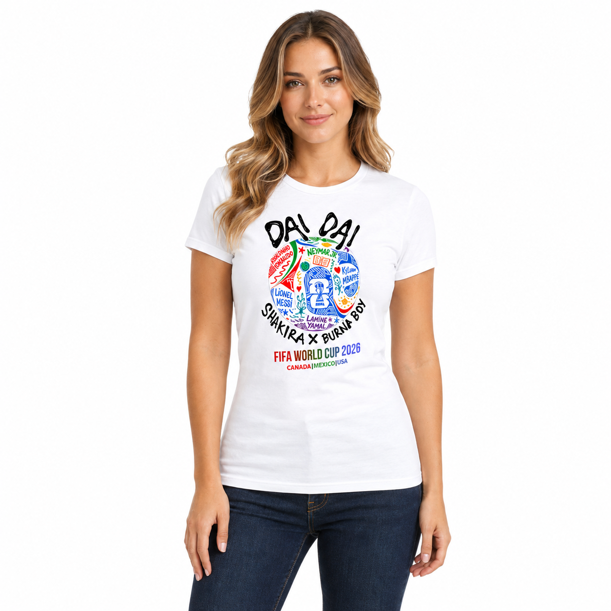Polera Mundial FIFA 2026 DAI DAI | Shakira x Burna Boy | Six60th