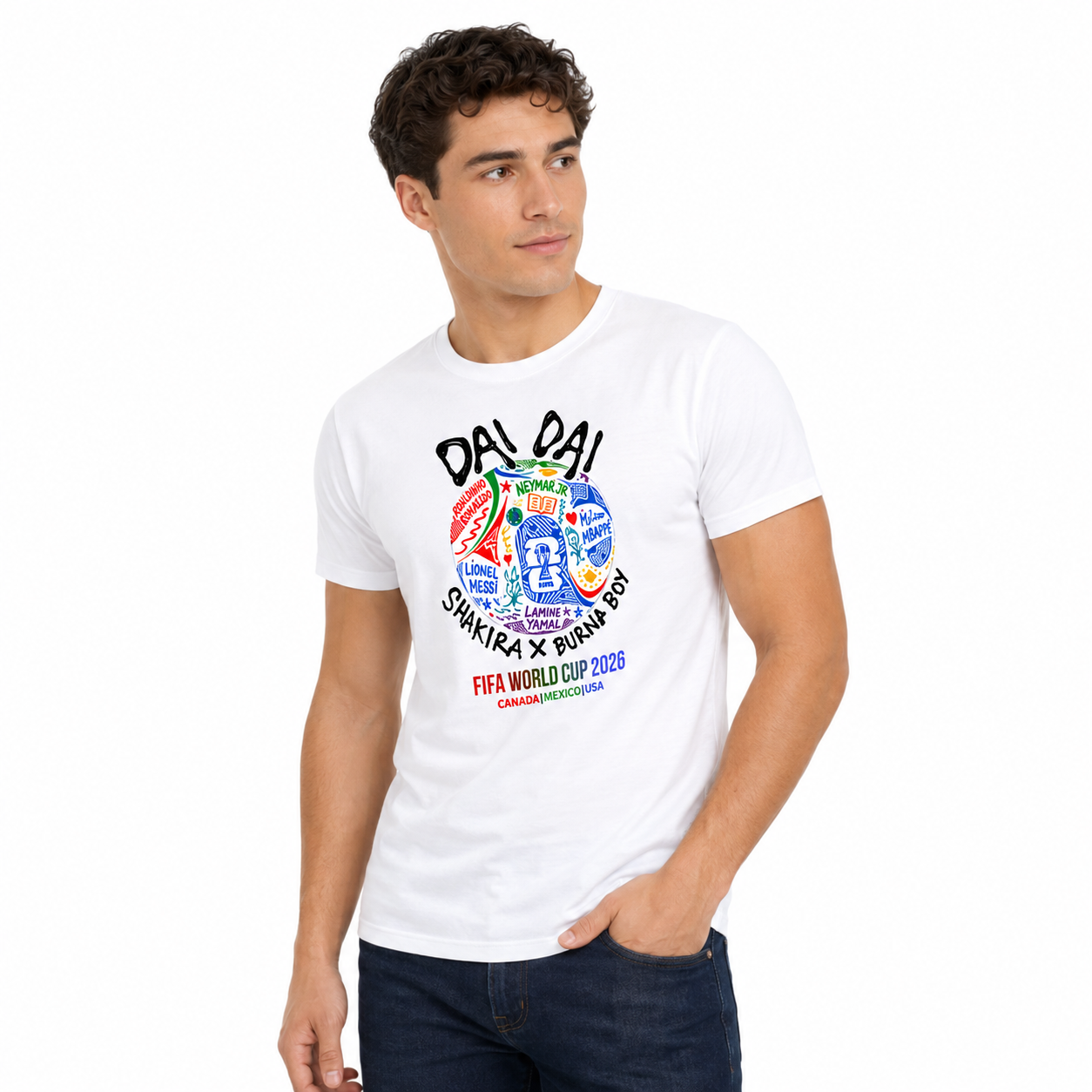 Polera Mundial FIFA 2026 DAI DAI | Shakira x Burna Boy | Six60th