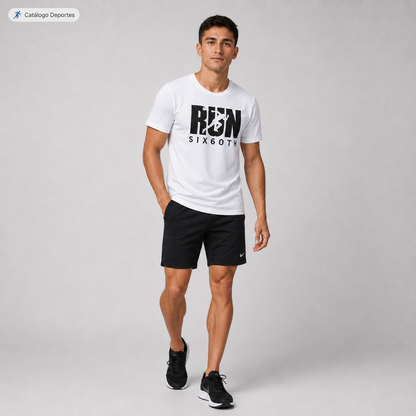 Polera Run Six60th | Camiseta Running Premium Unisex Hombre