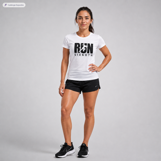 Polera Run Six60th | Camiseta Running Premium Mujer