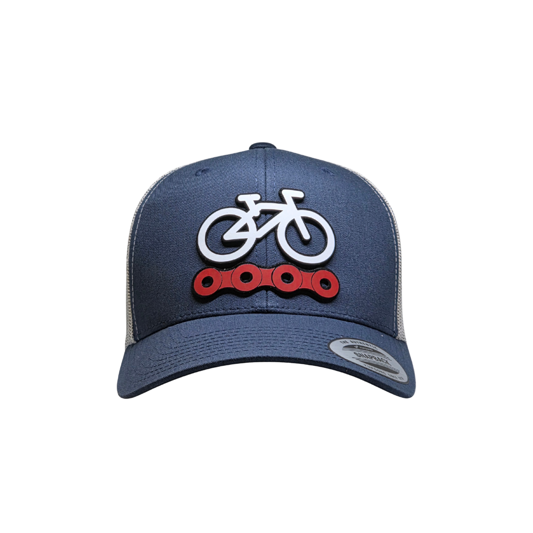 Gorra Premium Cycle Chain | Relieve 3D | YP Classics® Retro Trucker | Six60th