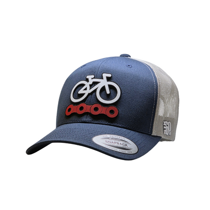 Gorra Premium Cycle Chain | Relieve 3D | YP Classics® Retro Trucker | Six60th