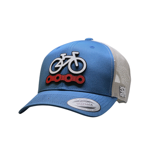 Gorra Premium Cycle Chain | Relieve 3D | YP Classics® Retro Trucker | Six60th