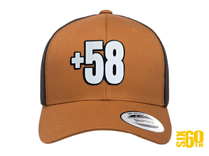 Gorra venezolana +58 con diseño premium Six60th