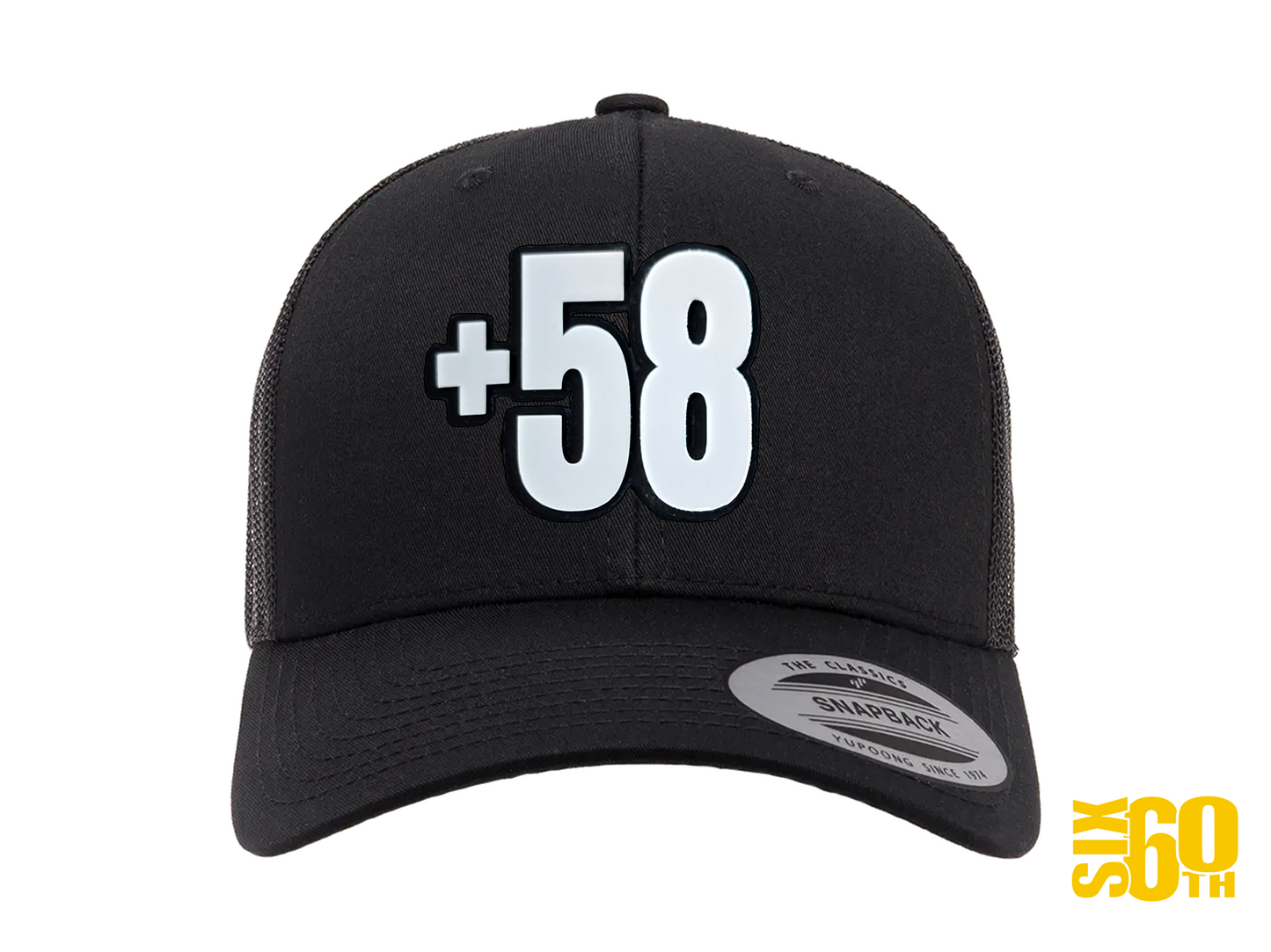 Gorra venezolana +58 con diseño premium Six60th