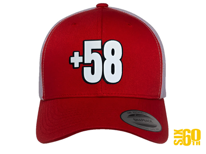 Gorra venezolana +58 con diseño premium Six60th