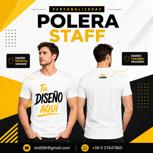 P01 Polera Premium Unisex Personalizada 165 g | Six60th