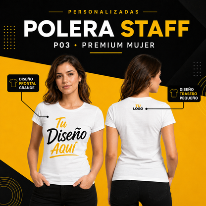 P03 Polera Premium Mujer Personalizada 155 g | Six60th