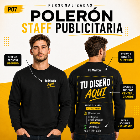P07 Polerón Clásico Unisex Personalizado 280 g | Six60th