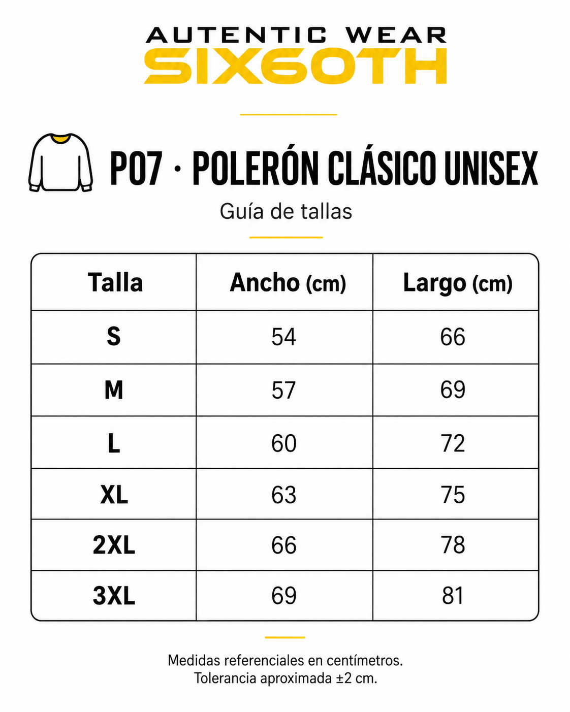 P07 Polerón Clásico Unisex Personalizado 280 g | Six60th