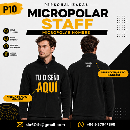 P10 Micropolar Hombre Personalizado 155 g | Six60th