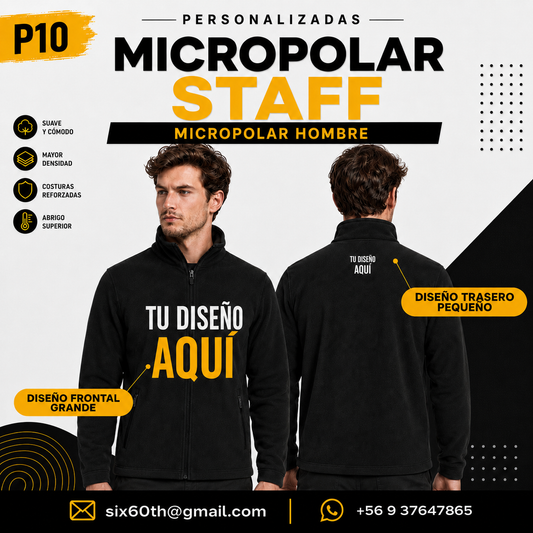 P10 Micropolar Hombre Personalizado 155 g | Six60th