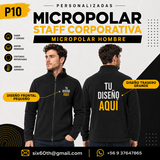 P10 Micropolar Hombre Personalizado 155 g | Six60th