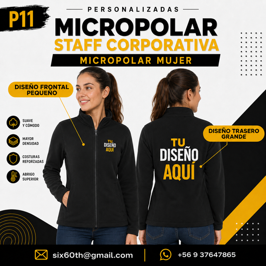 P11 Micropolar Mujer Personalizado 155 g | Six60th