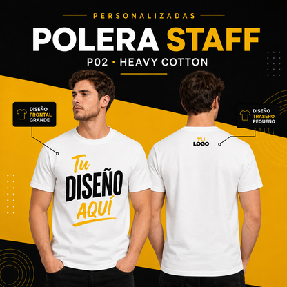 P02 Polera Heavy Cotton Personalizada 195 g | Six60th