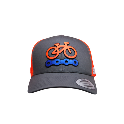 Gorra Premium Cycle Chain | Relieve 3D | YP Classics® Retro Trucker | Six60th