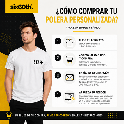 P04 Polera Manga Larga Hombre Personalizada 160 g | Six60th